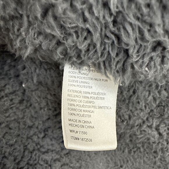 Weatherproof Vintage Men’s Sherpa Fleece Lined Puffer Jacket BLACK Full Zip L - Picture 8 of 8